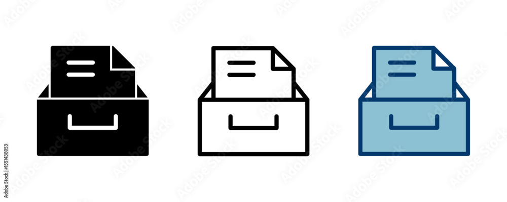 Poster archive folders icon vector isolated on white background. binders vector icon. archive storage icon.