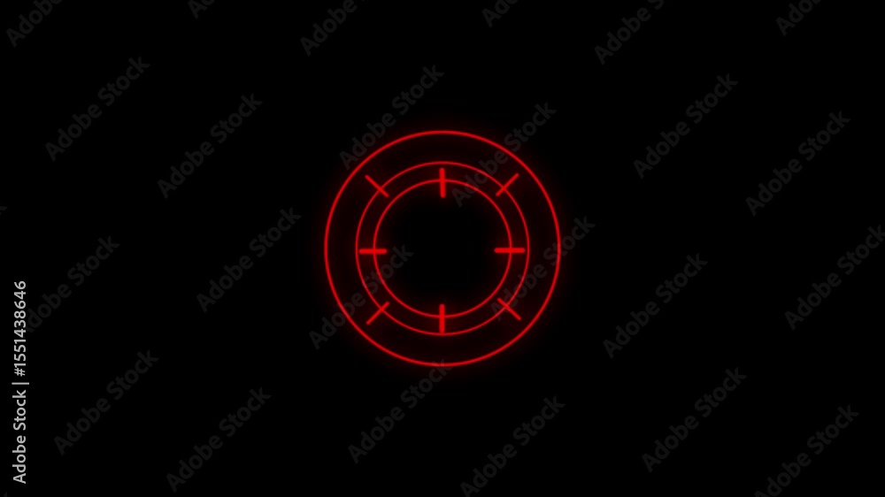 Poster 4k technological animation of hud radial circular progress in an alpha channel. circle hud lock on t