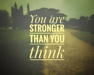 Tableau sur plexiglas Citations Powerful motivational quote about inner strength and resilience. Encourages self-belief during tough times. Ideal for mental health, fitness, and personal growth-themed visuals.  © Amir