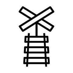 line railroad crossing icon on white background vector
Vector road icon on white background