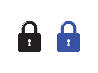 Black and blue padlock icons side by side security