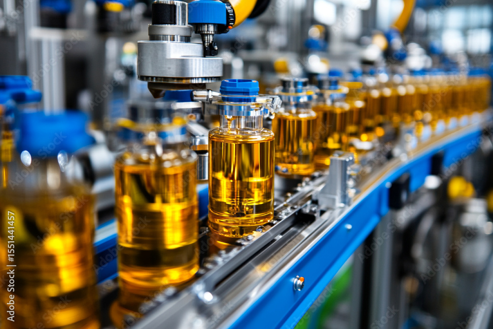 Aufkleber robotic arm efficiently assembling products on a production line