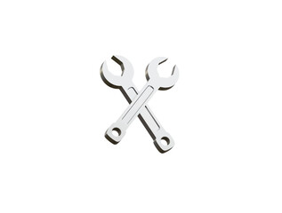 car wrench icon 3d illustration render