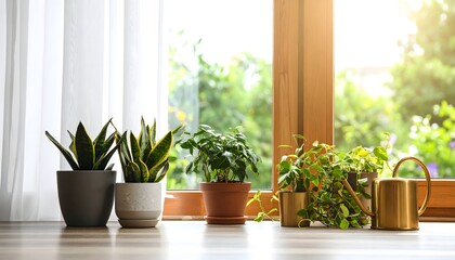Cozy home garden with sunlight glow high resolution photo