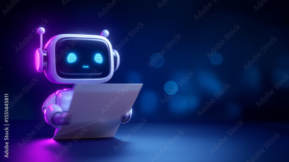 Poster ai-powered chatbot interface for customer support and digital services