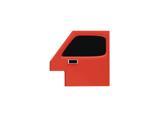 car door icon 3d illustration render