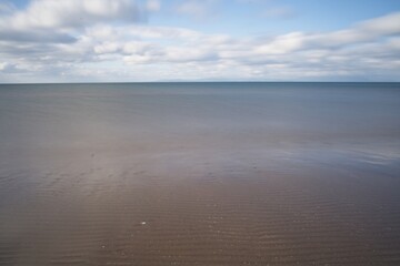 sea meets sky along the Ayrshire coast.