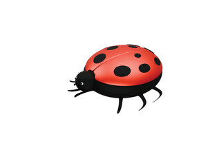 ladybug icon 3d illustration render