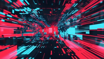Blue and red cyber technology interface high resolution photo