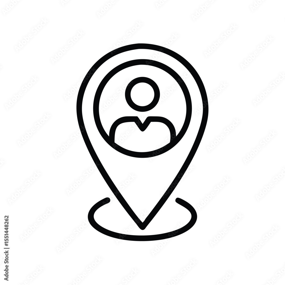 Aufkleber find people location icon vector illustration for map navigation gps tracking and user location trac