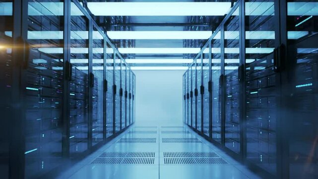 Modern server room interior design