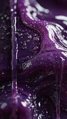 3D pastel slime being slowly squeezed and stretched, shimmering light reflections shifting across its surface. suitable for wallpaper or commercial use