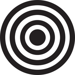 black and white target with arrow