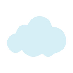 Simple white fluffy cloud icon