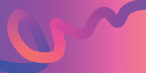 Obraz premium Abstract Wavy Ribbon Loop with Fluid Motion