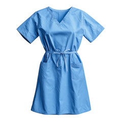 Light blue medical scrub dress uniform doctors nurses healthcare on transparent background