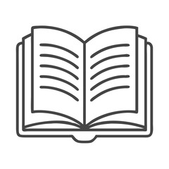 An open book with blank pages, symbolizing knowledge and education.