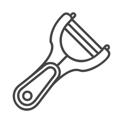 Metal vegetable peeler with a comfortable grip, perfect for kitchen tasks.