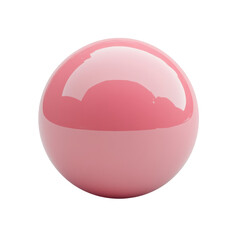 Pink Sphere Abstract Render Glossy Surface Ball Object Minimalism 3D on transparent background