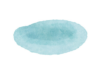 Blush blue watercolor stains Paint stroke. Hand drawn abstract spots, png design element, shapes, stains, blobs in pastel colors