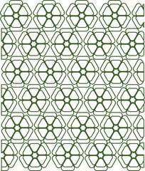 Islamic and decorative art pattern in green color for background