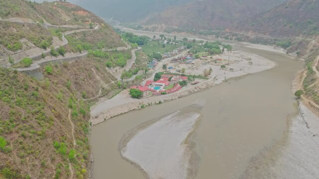 Footage showcases a flowing river, hillside resorts, and lush mountain views along the Banepa&ndash;Bardibas route, reflecting the natural beauty and growing tourism potential of central Nepal.