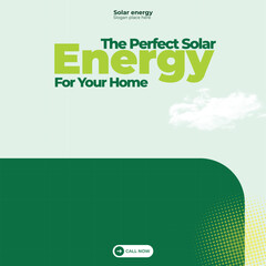 
Go Green with Solar Power Social Media Post Square Template