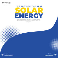 Eco Solar Panel Installation Social Media Post or Ad Banner
