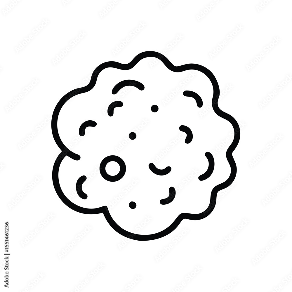 Poster isolated fluffy cloud vector illustration for weather forecast and design elements icon