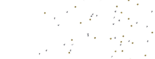 Starstruck Spectacle: 3D Illustration Transports You to a Gold Stars Shower