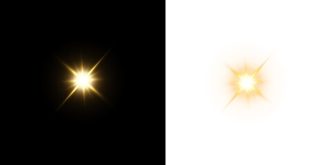 Fototapeta premium Stadium Spotlight Sparkle PNG with Glistering Flare, Bright Beam, and Glowing Effects on Transparent Vector Background