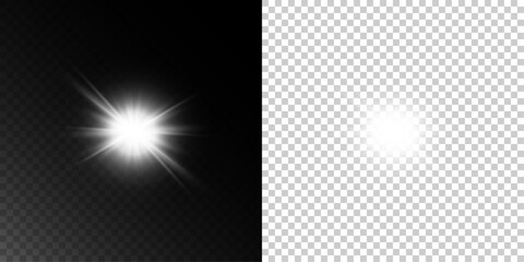 Starlight Flash Effect  with Twinkle Sparkles, Magical Glow, and Galaxy Beam on a Transparent Fantasy Background
