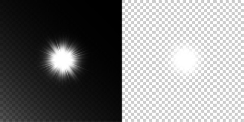 Starlight Flash Effect  with Twinkle Sparkles, Magical Glow, and Galaxy Beam on a Transparent Fantasy Background
