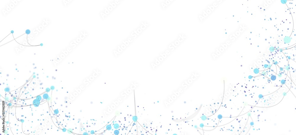 Aufkleber Abstract background with light blue dots and lines. Perfect for technology, network, or connection concepts.