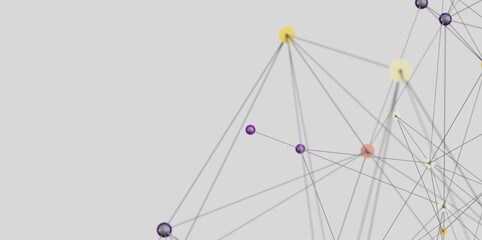Stock photo of abstract network connection with dots and lines. Ideal for technology,...