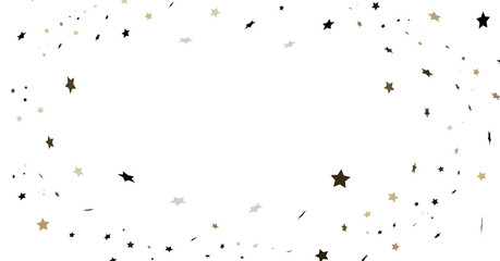 Scattered Stars on White Background