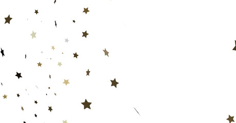 Scattered Stars on White Background