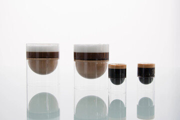 iced coffee in designer glasses