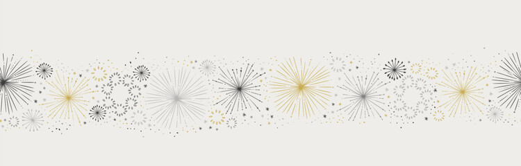 Fun hand drawn doodle fireworks, seamless pattern, great for textiles, wrapping, banner, wallpapers - vector design