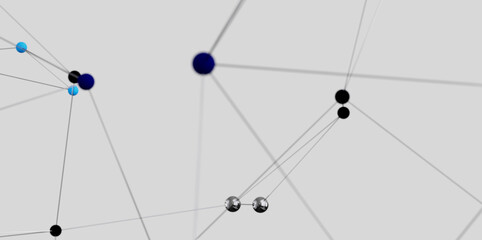 Modern abstract image depicting a network connection with nodes and lines.
