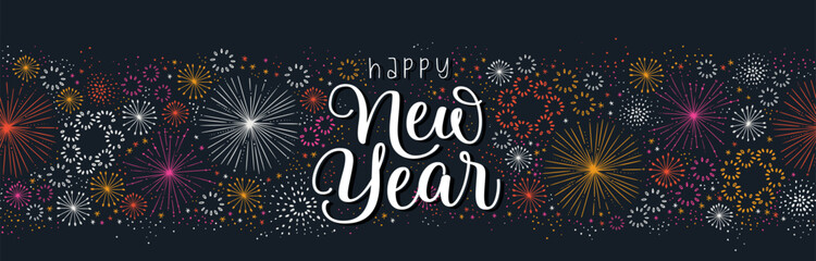 Fun hand drawn doodle fireworks, seamless pattern, great for textiles, wrapping, banner, wallpapers - vector design