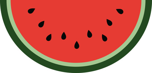 맛있고 잘 익은 수박 벡터 일러스트