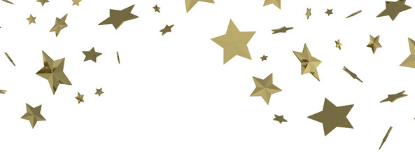 Ethereal Rain of Gold: Step into a Captivating 3D Stars Shower