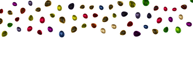 Colorful handmade easter eggs isolated