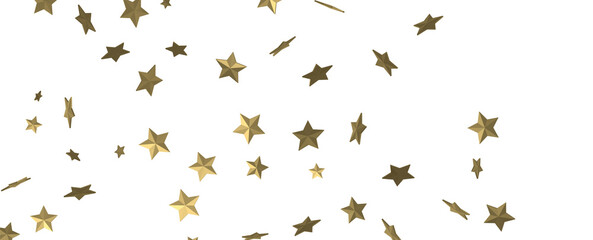 Fototapeta premium Holiday Stardust Rain: Brilliant 3D Illustration Showcasing Descending Christmas Stars