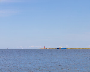 a fishing boat near a port in europe