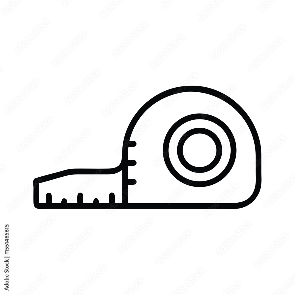 Poster measuring tape icon vector illustration for construction engineering architecture and design project