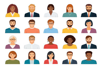 Diverse group of avatars