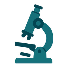 Microscope Vector Icon Colorful Medical Science Illustration