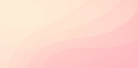 Abstract soft peach and pink background with smooth flowing curved silhouette layers